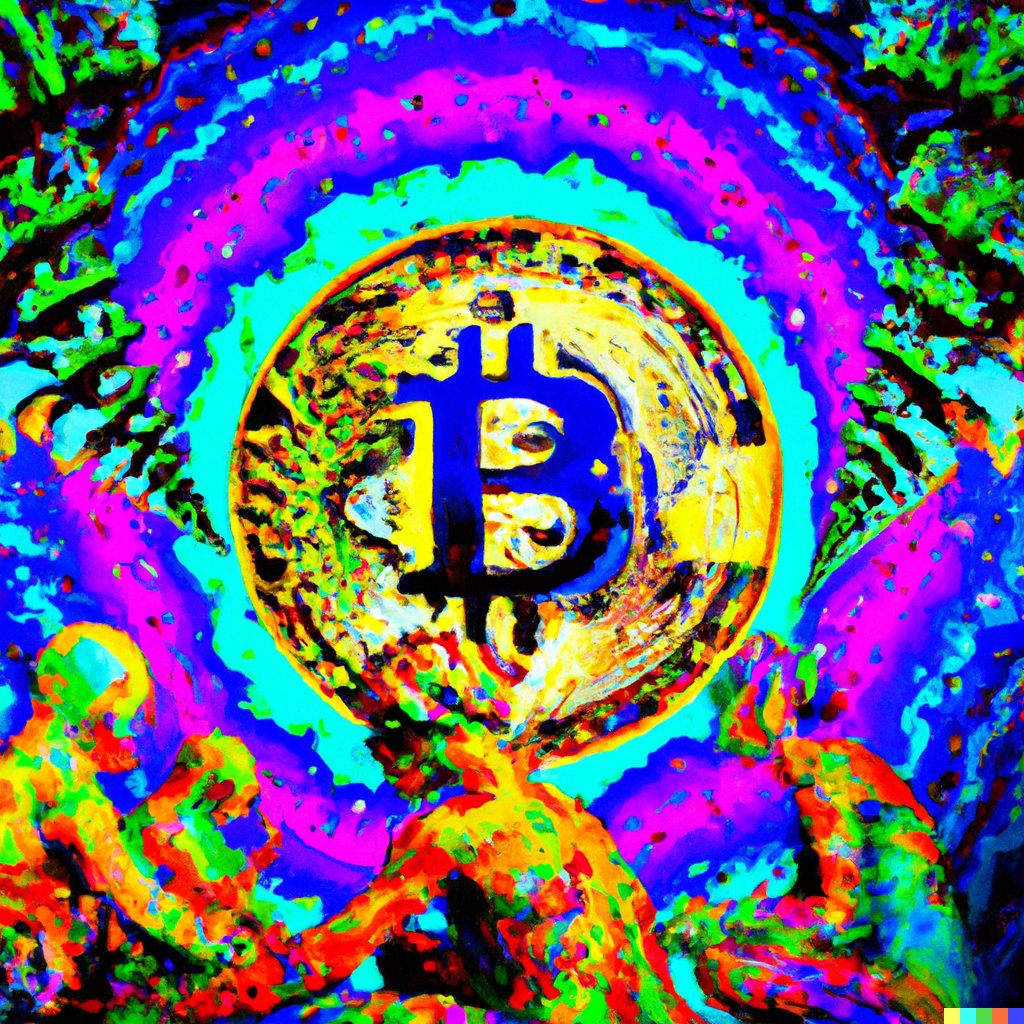tokenbild's tweet image. "Welcome to Bitcoin Hallucination #20 - A masterpiece of crypto art! 🎨 Experience the visionary fusion of technology and creativity as we set new standards. Be a part of this captivating journey.  #BTC #CryptoArt 🌟🚀"solsea.io/n/GBDPR8s9p9v2…