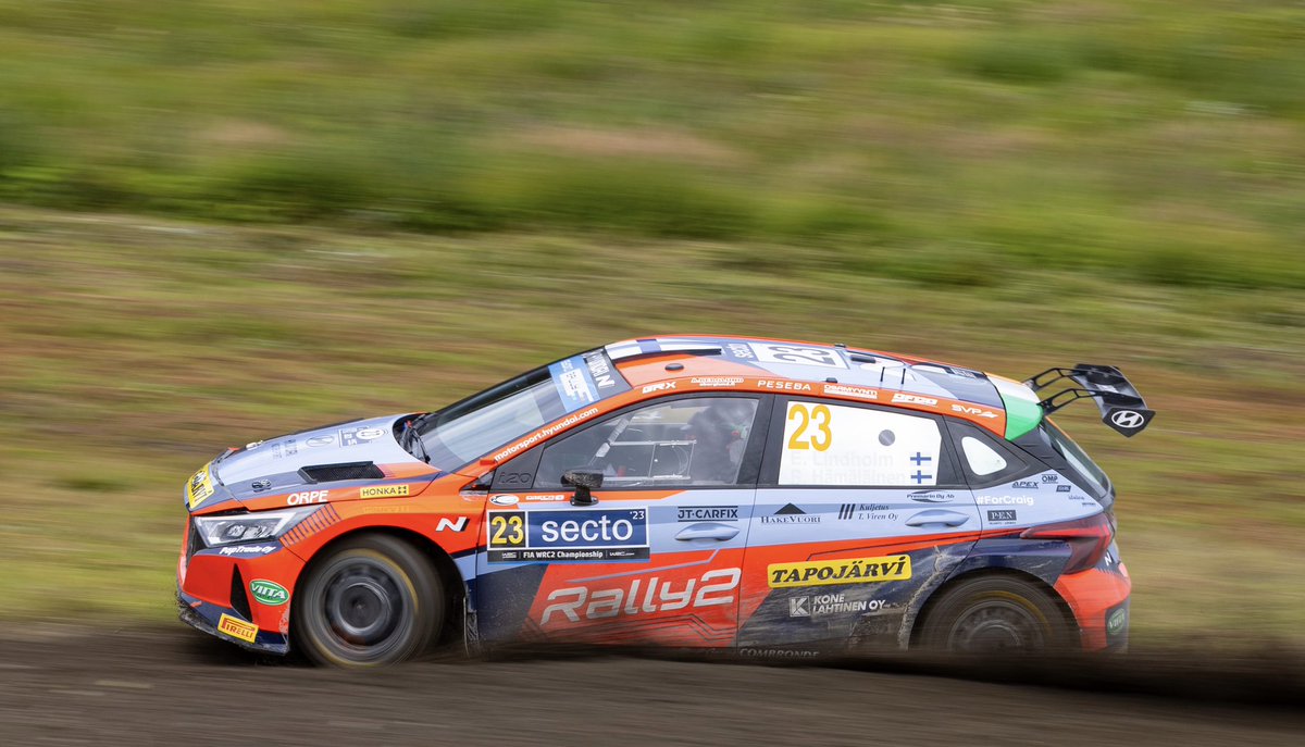 MeliLaulis's tweet photo. The last dance for Hyundai in #RallyFinland ss22. @Emil_Lindholm #WRC #Hyundai https://t.co/3RVNxyZafe