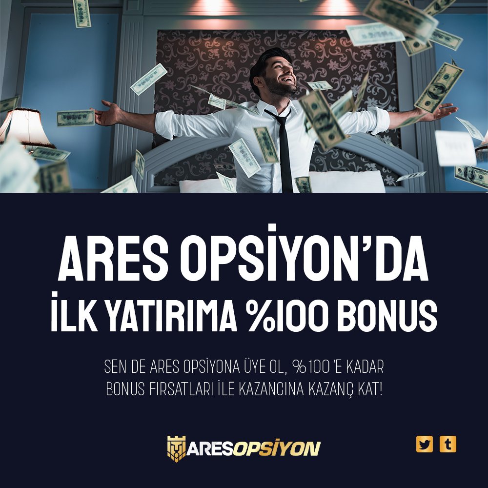 aresopsiyon's tweet photo. 🎉 Ares Opsiyon 'da İlk Yatırıma %100 Hoşgeldin Bonusu Hediye!

📈 Sen de Ares Opsiyona Üye Ol, %100 İlk Yatırım Bonusu ile Kazanmaya Hemen Başla! https://t.co/IRcBO9LZOw