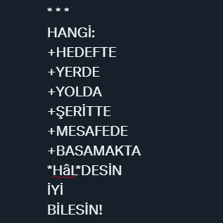 Muhammed__7007's tweet photo. #Hû
DERİNLEŞ
#İLLAHU
#HİÇLEŞ

YA DA DERİN
LEŞ!
(Lüb-S|RRI
ucuza satma!
#BakmaGÖR

EMAN
ÜZÜLME

AMAN
ÜZME

DERYAYA GİRMEMİŞKEN
DERİN SULARDA
YÜZME
#TutSözKoruÖz
*
-ARTTIR:
SABR
#ZİKİR
VELİLERLE OL
#SALAVAT
GAYRET
#TEFEKKÜR
SADAKA
İRADE
#DUA AL
BÜYÜK ADIMLAR

#MTO #İFAM
#HadimulSIR https://t.co/zuUWFvLnqn