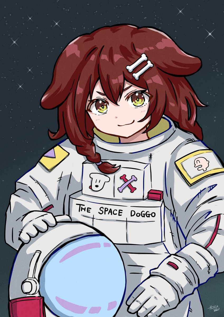 戌神ころね 「#できたてころね The Space Doggo」|ほたかけい🌱のイラスト