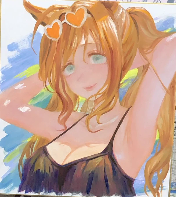 油絵に生えるお顔難しい... 今回は白多め 過程