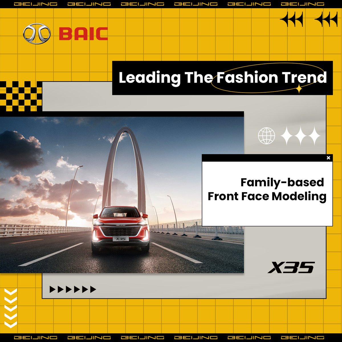 baicglobal's tweet photo. From its unconventional lines to progressive tech, the X35 enables you to explore the extraordinary.

#BAIC #BAICENJOYRIDE #BAICX35 #SUV #style https://t.co/GuJZLqb0Bv