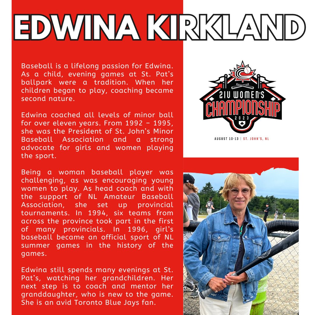 Honorary Tournament Co-Chair Announcement 🗣️

Anne Morris and Edwina Kirkland have been tremendous supporters of female baseball in our province for many decades

Get to know Anne &amp; Edwina 👇