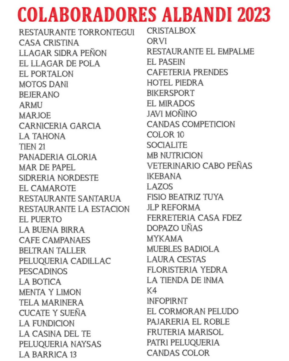 CAlbandi's tweet photo. Hay un refrán que dice... es de bien nacidos, ser agradecidos 😍
Gracias a todos los que de cualquier forma nos habéis ayudado en estas fiestas. Tanto los que salís en el cartel, como los que preferisteis no hacerlo
#comision #festejos #esfoyaza #albandi #carreño #asturias https://t.co/7KMlDbMYq7