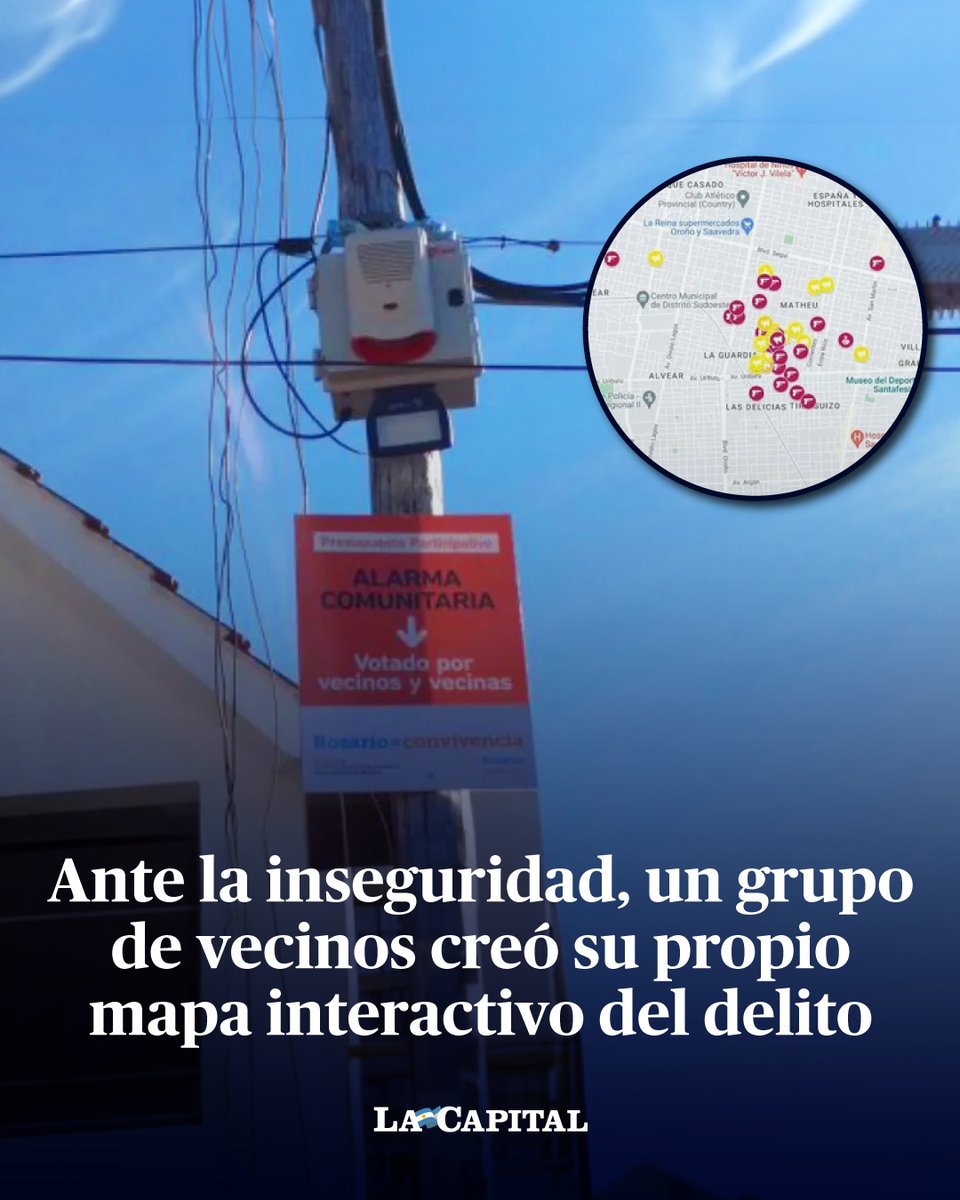 lacapital's tweet image. 🚨🗺️ Un grupo de vecinos organizados de zona sur decidió realizar un mapeo interactivo en Google Maps para identificar distintos tipos de hechos aportados por los propios vecinos.

📞📟 En el mapeo interactivo denominado "Alerta vecinos zona sur" se identifican robos a mano…