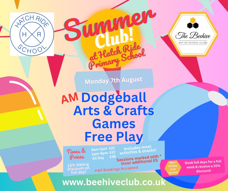 BeehiveOf's tweet photo. What's on Monday 7th August...
Across our clubs today we have a wonderful day planned with games, arts and crafts and outside sports!
For info about our clubs, access and contact details, please visit: https://t.co/NIhEo3eS1B

#summerholidayclubs #berkshireholidayclubs https://t.co/3il71eMHeY