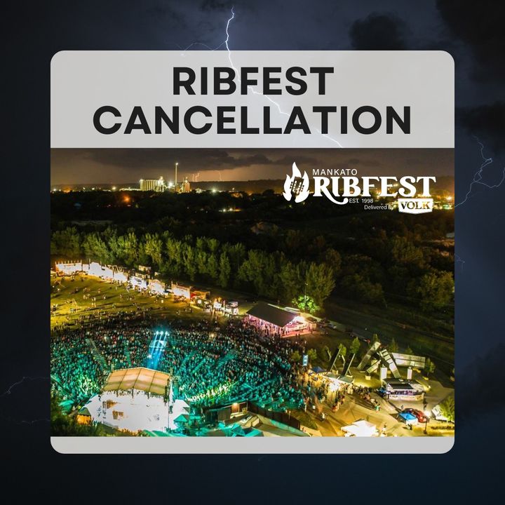 VSamphitheater's tweet photo. Due to inclement weather conditions, the 25th Annual RibFest, delivered by @VolkTransferMN is canceled today.

We'll see you all next year for the 26th Annual RibFest, August 1 - 4. https://t.co/pcHTNSVVa5
