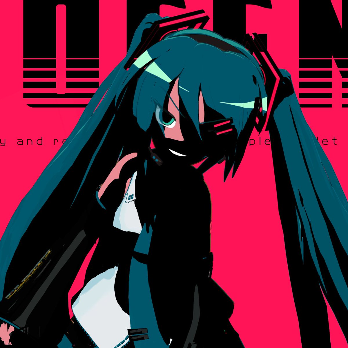 初音ミク 「"I was born between the virtual and real」|kioのイラスト