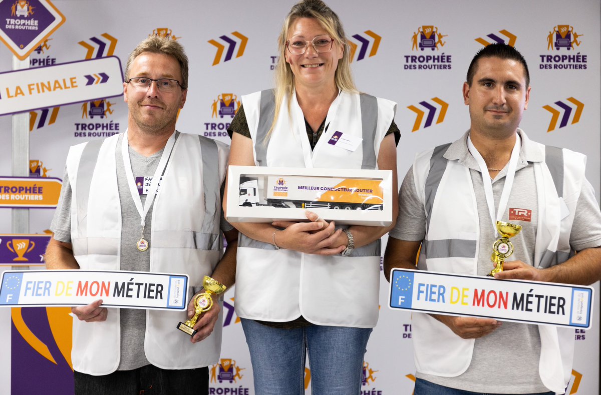 🏆Les podiums du Trophée Des Routiers🏆

Aujourd’hui, nous vous présentons les gagnants de l’étape de #Toulouse 👇

🥇 Valérie Albouy, Jimenez Transport &amp; Location
🥈 Jérôme Favière, Groupe Berto
🥉 Jean-Baptiste Garrigues, Transports Rapas et Filles

#Routier #Routière #TDR2023