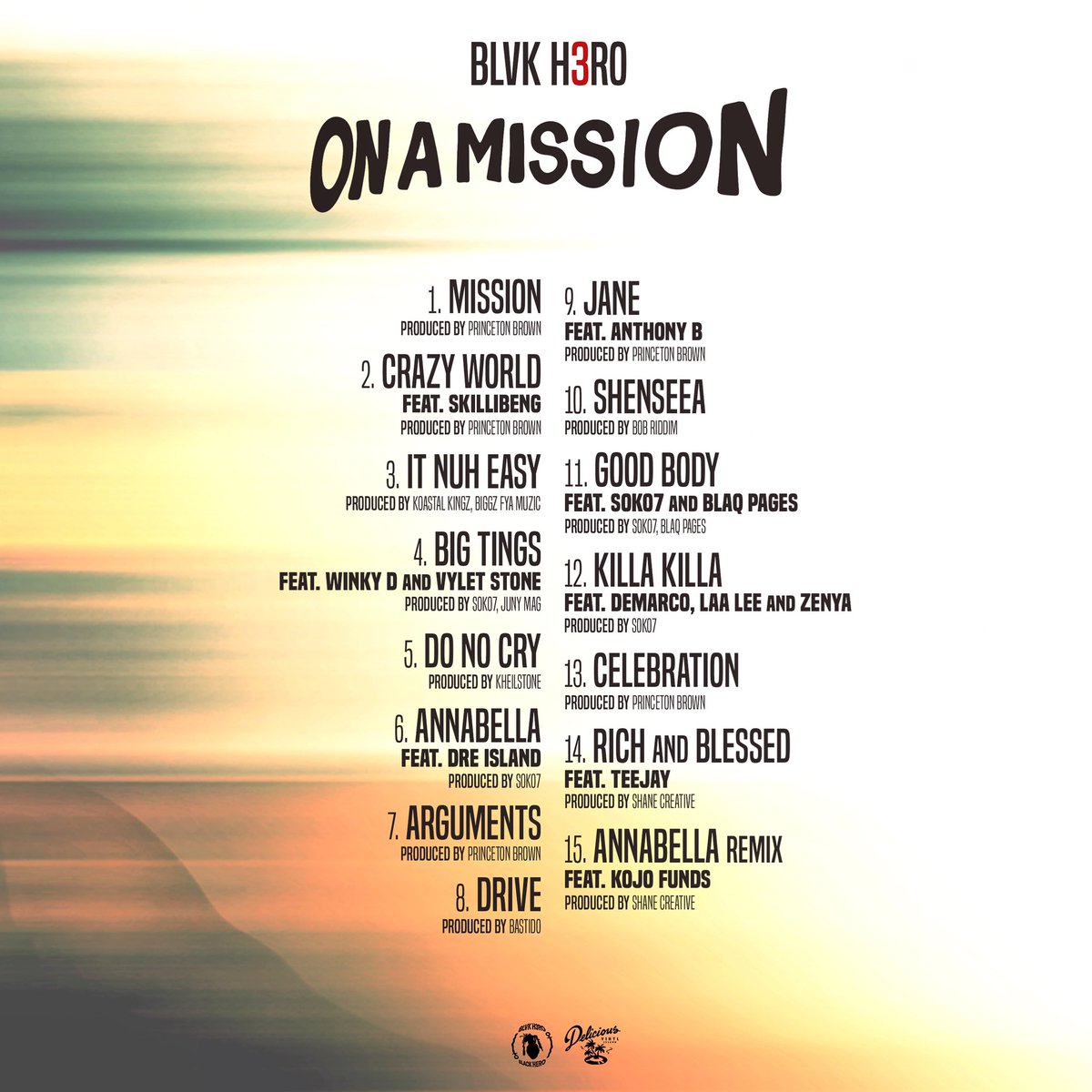 Bless up to each and everyone involved in this mission with I 🙏🏿 without further ado I present to you the tracklist for my Debut Studio Album “On A Mission” Out August 18th Ps. Happy Independence Day Jamaica 🇯🇲