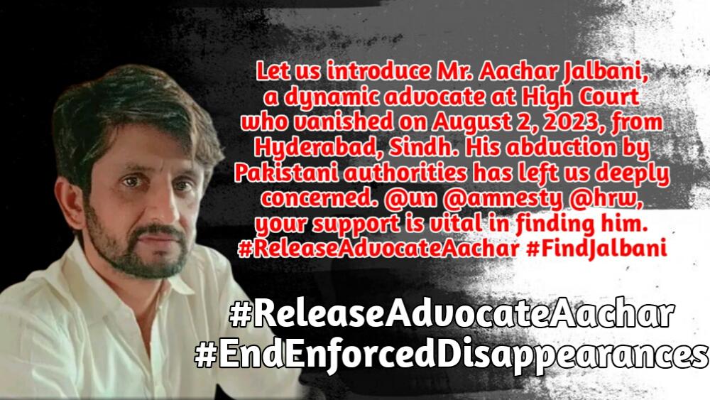 QuitSindh's tweet photo. Advocate Aachar's courage in the face of adversity inspires us all. Let's make our voices heard and call for his release from illegal custody. @amnesty @hrw @UN
#ReleaseAdvocateAachar https://t.co/F2Wk9Opkza