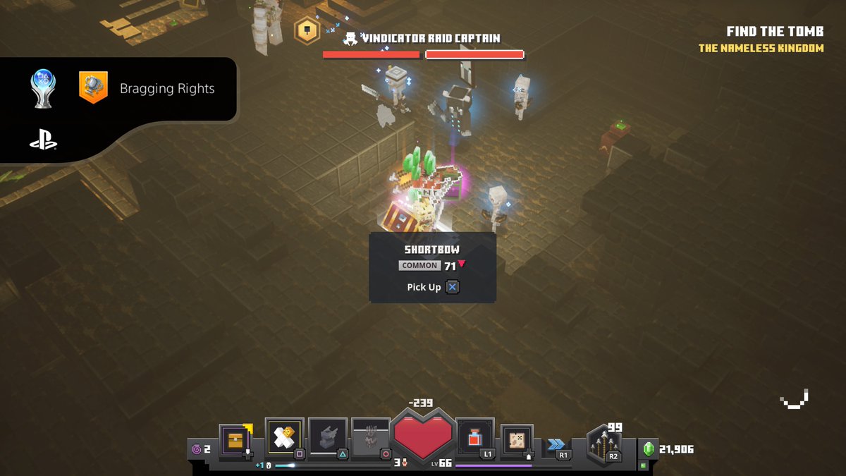 Kchewz_'s tweet image. Platinum #40 - Minecraft Dungeons - Bragging Rights
#PlayStationTrophy #PS5Share #MinecraftDungeons