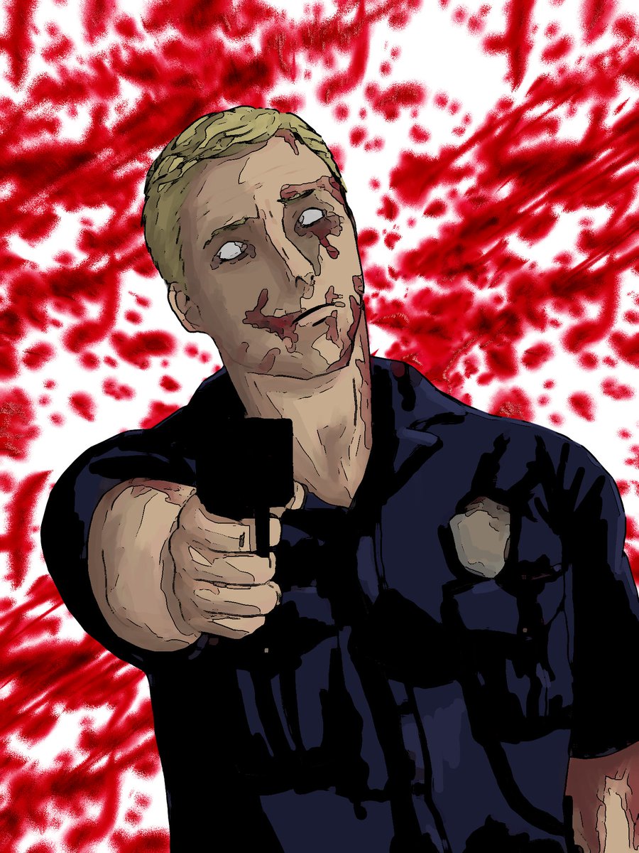 mochimochio305's tweet photo. 急にロスリバの警官ゾンビを描きたくなって描きました。一応血まみれなのでセンシティブにしてます。
ムキムキなところが好きですね、はい。
#LOSTREAVERS
#ロストリーバース https://t.co/PFgsZHmceC