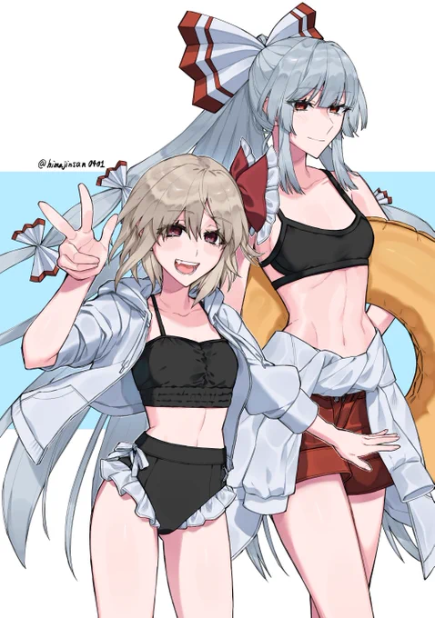 skebの依頼で描いたルーミアともこたんです! 普段描かない二人で楽しかったです! ありがとうございました!