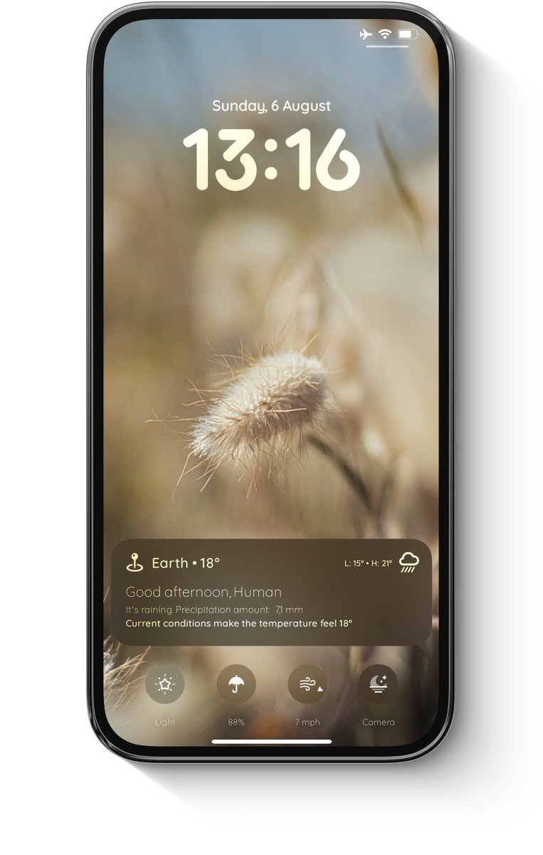 A beautiful LS today created with #glance #shortcut created by @Polyphian ✨😌 #mocko #mockup from the same creator. Used #misaka #kfd for the other changes. Wall: Unsplash
