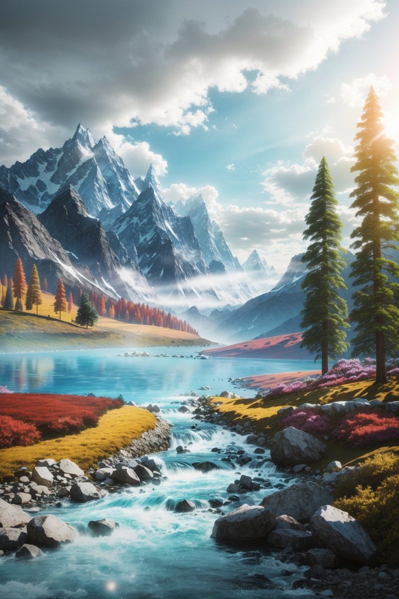 dr_edit1's tweet photo. Amidst the misty mountains, under the cloudy sky, a tranquil river flowed, with tall trees lining up the shores - nature's wonderland at its breathtaking best.
#aiart #landscape #naturelovers #mountains #riverviews #cloudysky #wallpaper #visitmywebsite #mysticalbeauty #wanderlust https://t.co/owZfawOAQk