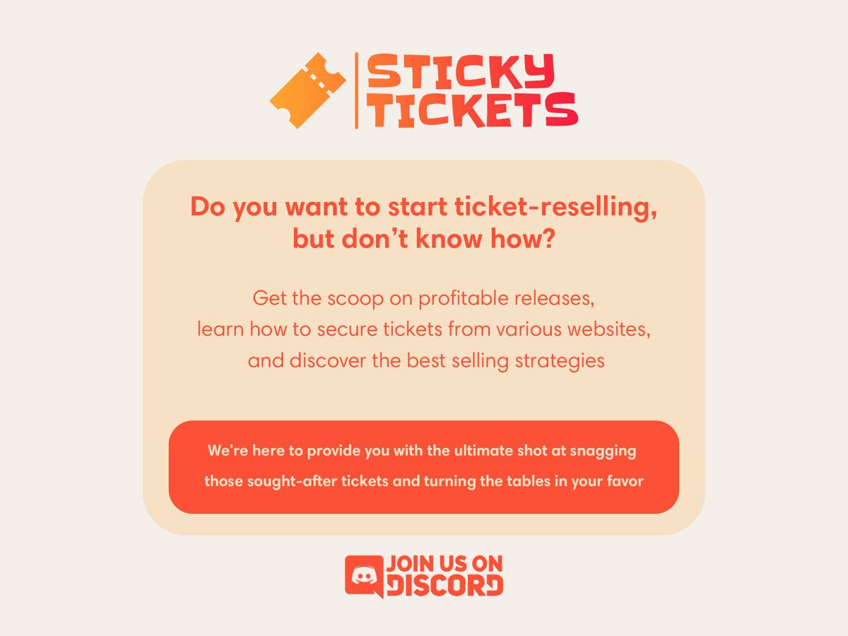 StickyTickets tweet media