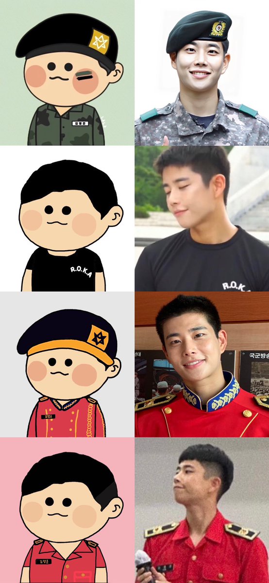naemzays's tweet photo. Kim Myungjun and Mbok in four different uniforms ♡ #엠제이 

Mbok                                               Kim Myungjun https://t.co/AhMyYJTWBh