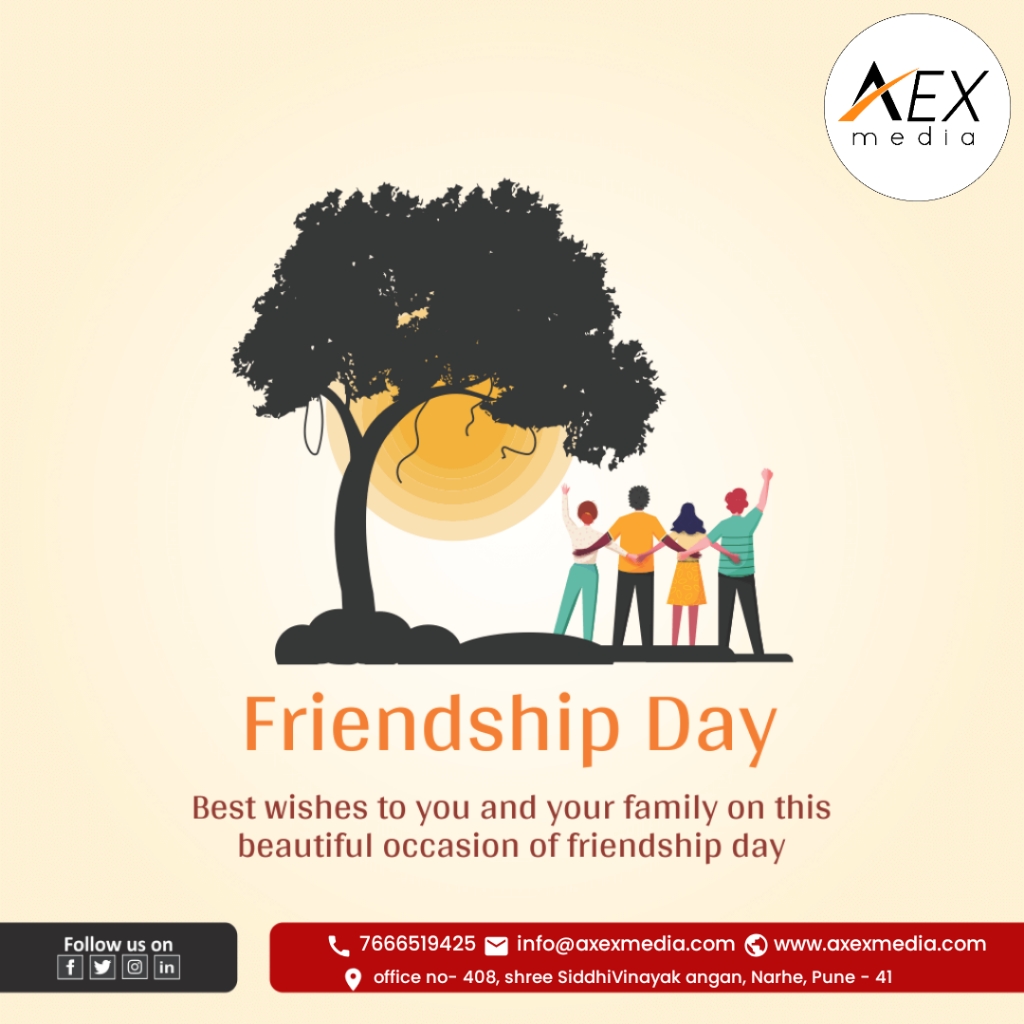 🎉 Happy Friendship Day to our amazing digital marketing community! 🎉 #FriendshipDay #Friends #Friendship #Bestfriendsday #Dosti #Trending #friendshipday2023 #friendsforever #SEO #PPC #websitedevelopment #digitalmarketingagency #pune #axexmedia