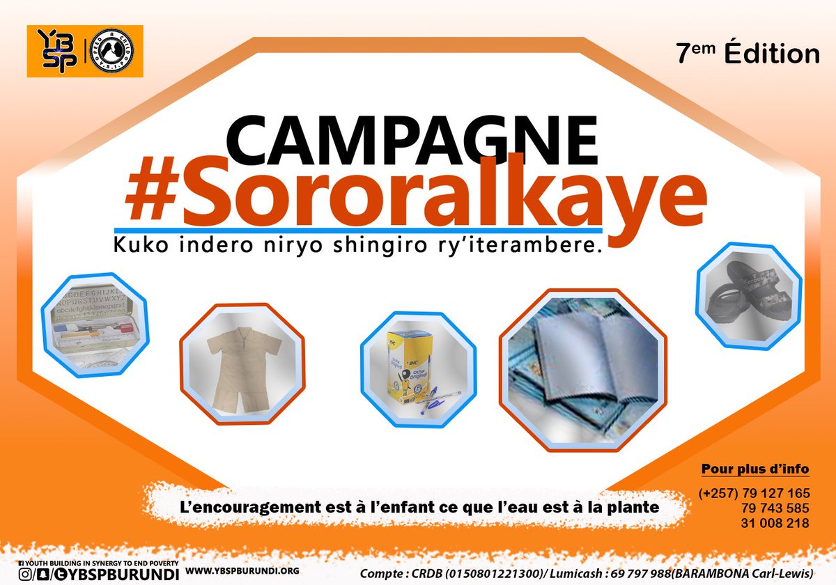ybspburundi's tweet photo. Par la même occasion,Arthur Mugisha Représentant légal de YBSP, a rappelé que la Campagne Sorora Ikaye est toujours ouverte et que les contributions sont toujours les bienvenues.
@OPDD_Burundi
@UNICEF_Burundi
@bafashe
@mamadimanche
#YBSP
#Urukundo_rumwe
#Small_steps_big_changes https://t.co/NRSkSxqHNX