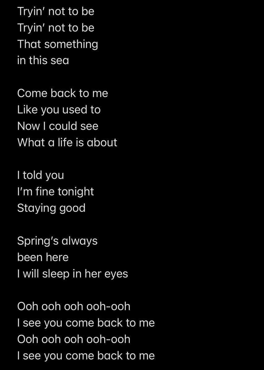 renkiger_'s tweet photo. “I told you
I’m fine tonight
Staying good

Spring’s always
been here
I will sleep in her eyes

Come back to me
Like you used to do
Be what you be
I will roll you to the moon

I forgot the hour
I don’t wanna know
‘bout the hour
I forgot to shower
세수할 시간도 아까워 + https://t.co/NUAu0FGPDc