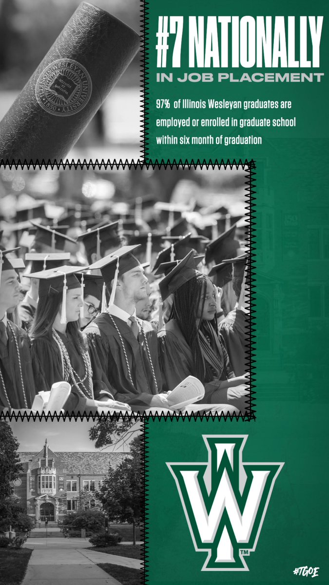 Did you know ⤵️

Illinois Wesleyan is ranked 7th nationally and 1st in the state for job placement 📚