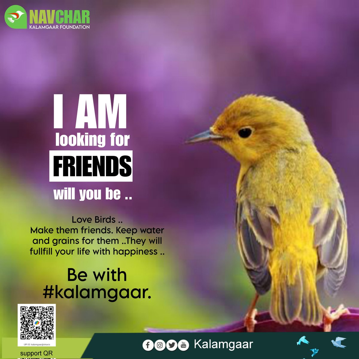kalamgaar's tweet photo. Love Birds ..
Make them friends. Keep water and grains for them ..They will fullfill your life with happiness ..

#kalamgaarfoundation #kalamgaar #Trending #birds #nature #environment #friends #FriendshipDay2023 #FriendsForever #FriendshipsDay https://t.co/Lszpdar7aF