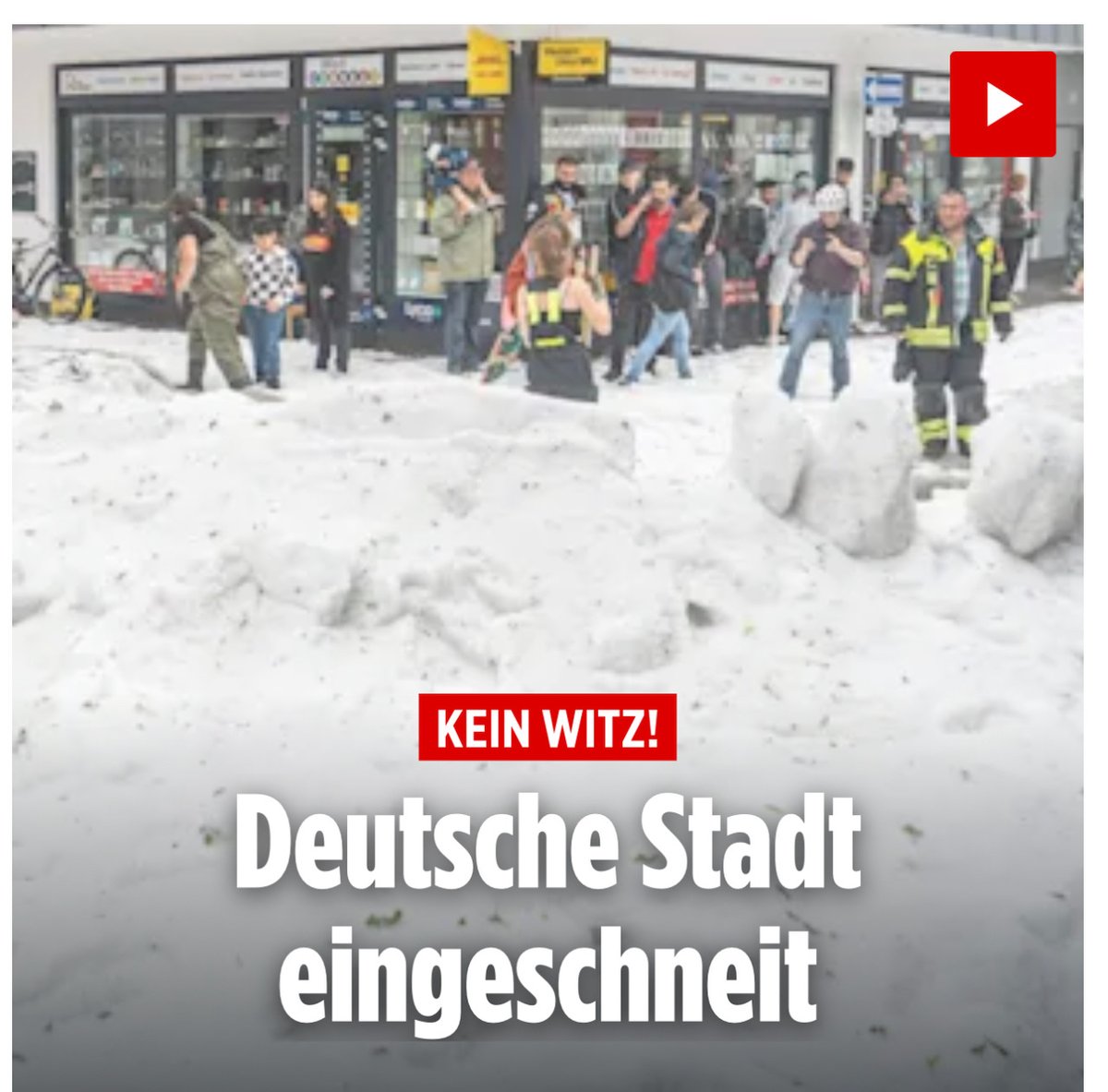 Kachelmann's tweet photo. Und sich immer wieder fragen: Warum mag obsessives Lügen für JournalistInnen bei einem Thema hilfreich sein? Was hilft es, das typische Sommerprodukt Hagel zu Schnee umzudichten? Klickt es wirklich besser? Oder ist es die Machtbesoffenheit @bild zu lügen, weil man es kann? https://t.co/GSm385Roz6