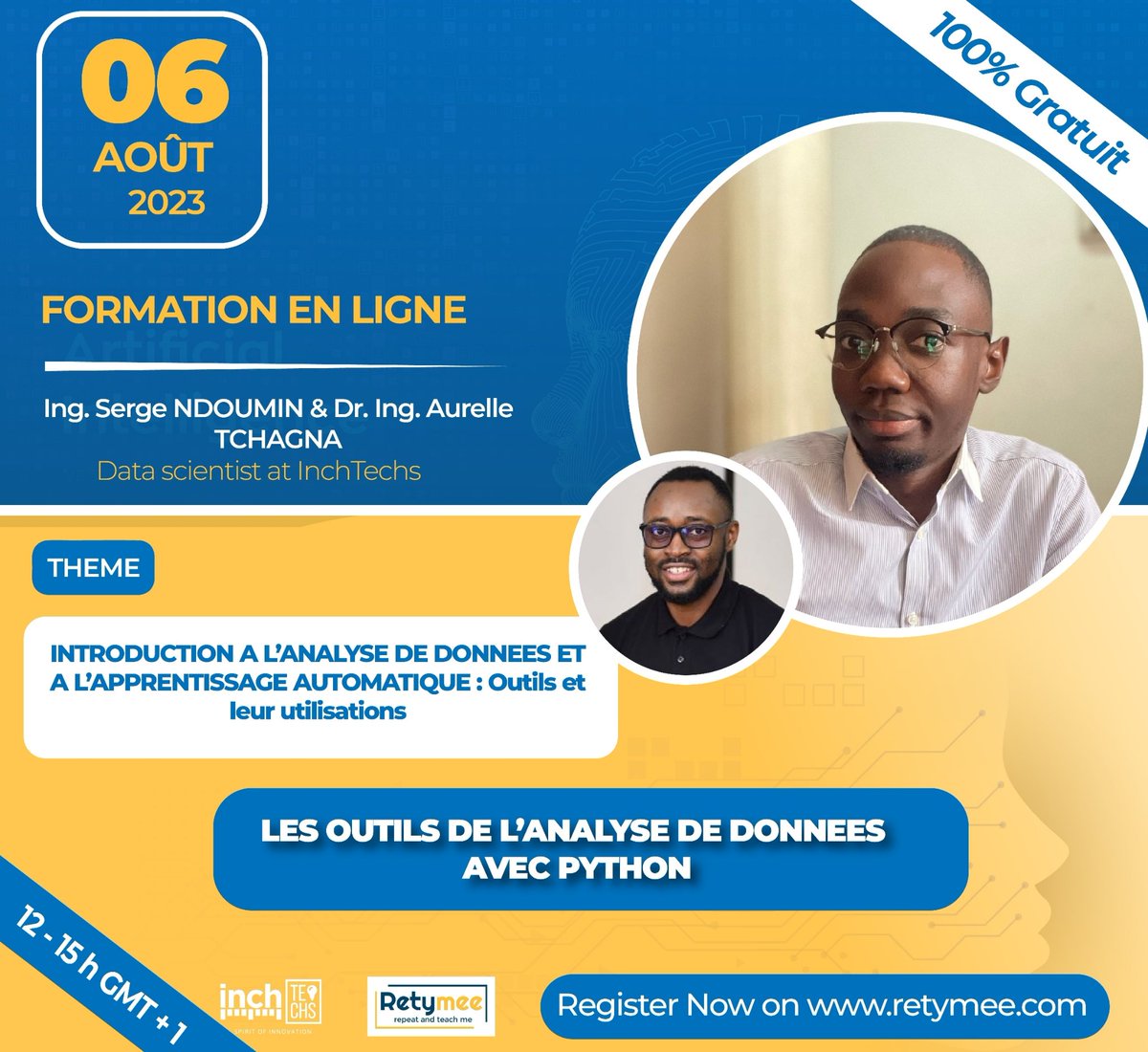 _InchTechs's tweet photo. 💡 Bonjour bonjour
Nous sommes ensemble dès 12 h00.
.
.
Bien vouloir regarder vos mails, vous y trouverez les instructions pour nous rejoindre (tous les inscrits)
#InchTechs #Retymee https://t.co/pck9AwrJev