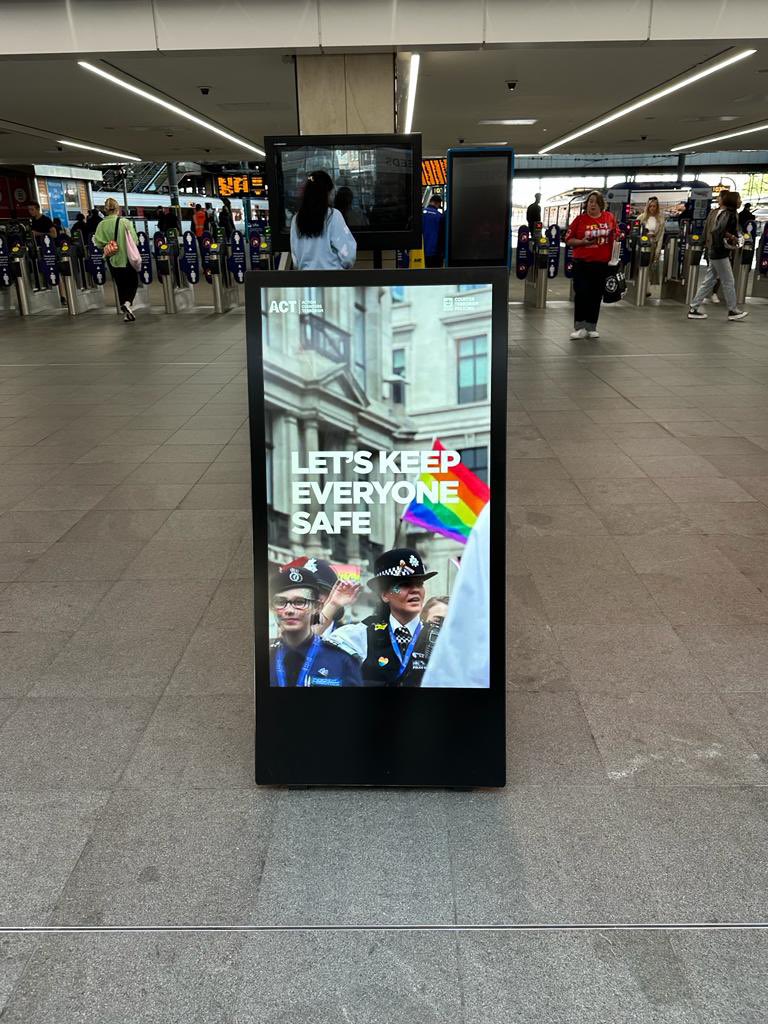 Working in partnership with @BTP to keep our communities safe. If you’re going to #LeedsPride today, trust your instincts & report anything that doesn’t feel right to security or a police officer. #ProjectServator #TogetherWeveGotItCovered #CommunitiesDefeatTerrorism