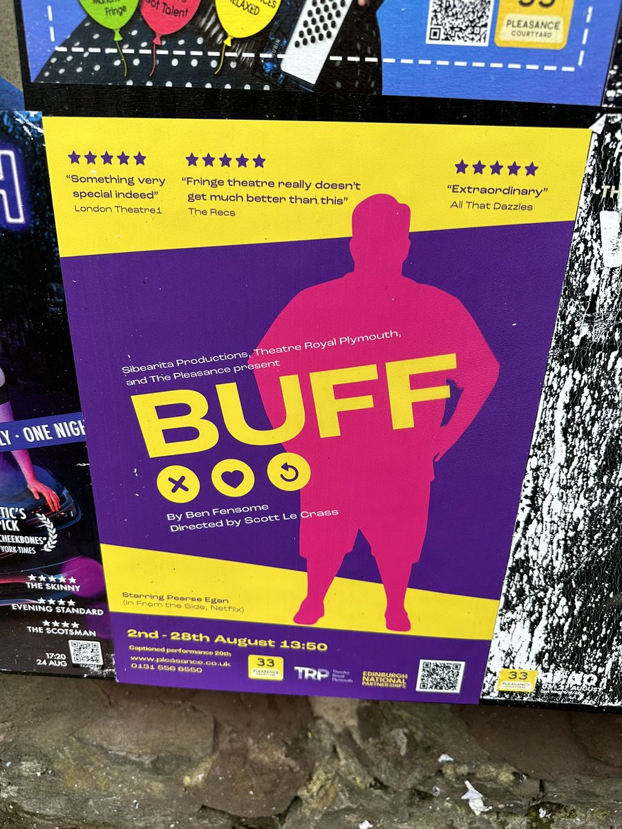 Brilliant performance and writing in this humorous one-man play <a href="/BuffTheplay/">@Buff_ThePlay</a>. Loved it. Highly recommend. #EdFringe <a href="/ThePleasance/">Pleasance</a>