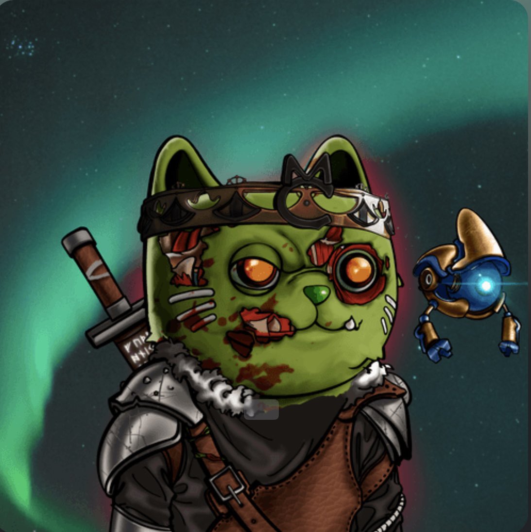 MutatedCorn's tweet photo. @mutantcatsDAO My first rare MC💚 Don’t ask how much I got it for tho https://t.co/SqkGGXC9AM