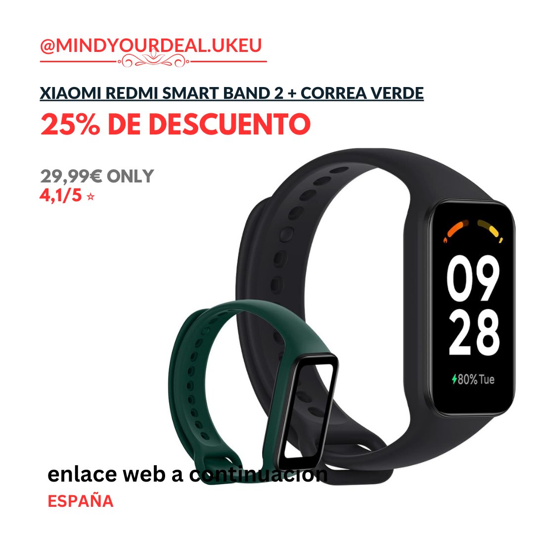 SurfingIndex's tweet photo. 29,99€ (25% de descuento) en Xiaomi Redmi Smart Band 2 + Correa Verde
Oferta (affiliate)- https://t.co/aNXmFHBQ15

#deal #sale #discount #offer #xiaomi #redmismartband2 #redmi #smartband #verde #iphone #smartphone https://t.co/dBEqgeNY0p