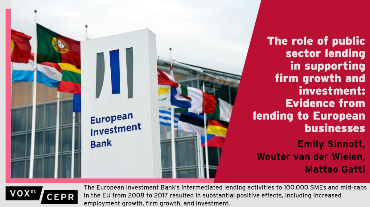 Study on European Investment Bank's lending to SMEs and mid-caps reveals that beneficiaries of publicly backed loans achieved significant employment growth, firm expansion, and increased investment.
Emily Sinnott, @Wouter_vdW, Matteo Gatti @EIB 
ow.ly/b2nv50Pbu2j