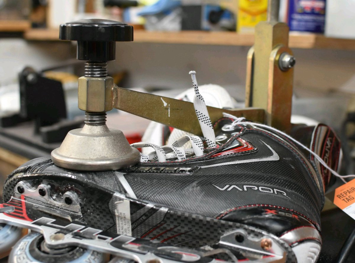 Feet hurt? Maybe a spot stretch on the sides (not the plastic toe cap) can help 
(it does not increase the length of the skate 😂😂😂)
Please message us or check with your closest Jerry's Hockey location