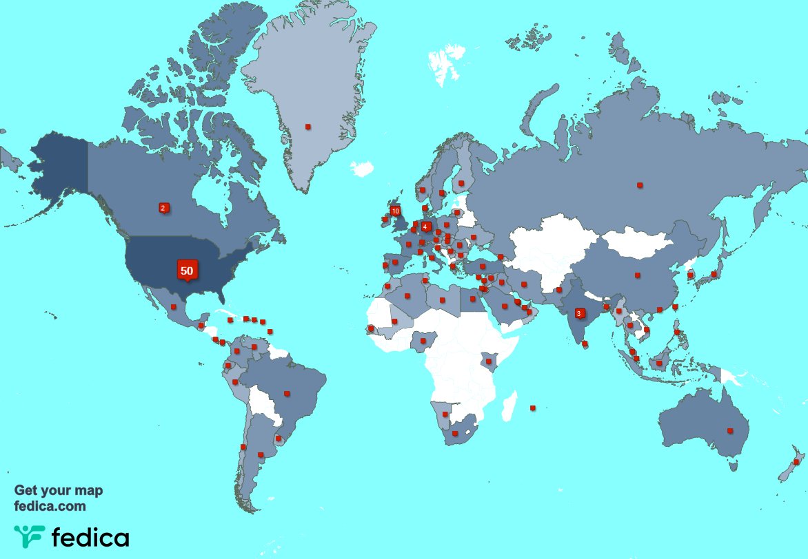 I have 15 new followers from UK., and more last week. See fedica.com/!lairmistress