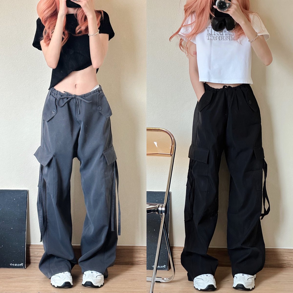 กางเกงคาร์โก้ที่ใส่ประจำ ทรงสวย ใส่แล้วเท่ดี 🫠 นานๆจะเจอแบบเนื้อผ้าดี ใส่สบาย + หนาเป็นทรง ชอบจนต้องซื้อซ้ำ ใส่แล้วรู้สึกขาดูยาวขึ้น 55555