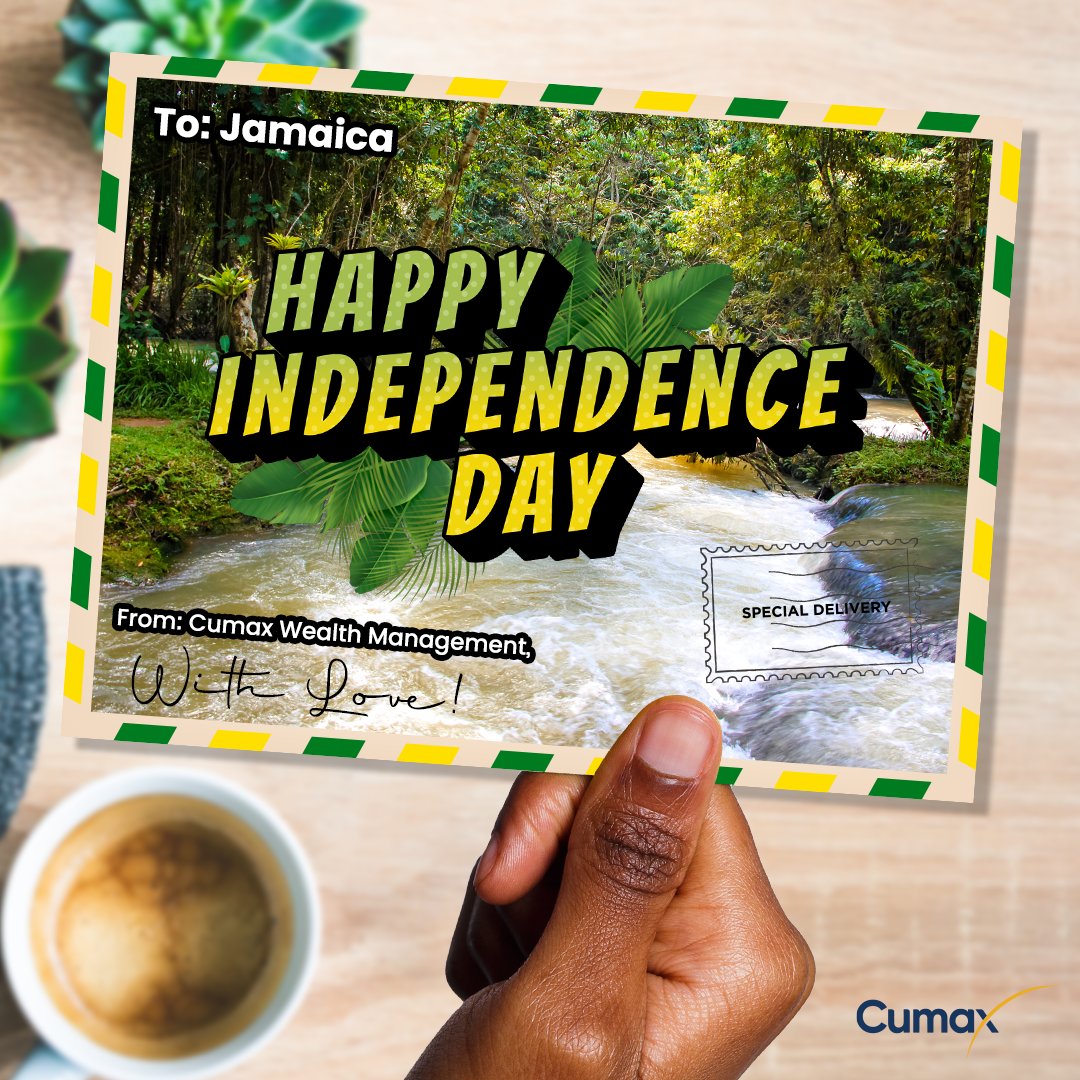 CumaxWealth's tweet photo. Happy Independence Day Jamaica! Proudly celebrating 61 years of independence!
#CumaxWealth #MakingMorePossible #JamaicanIndependence #IndepedenceDay https://t.co/eOANxR3KqM