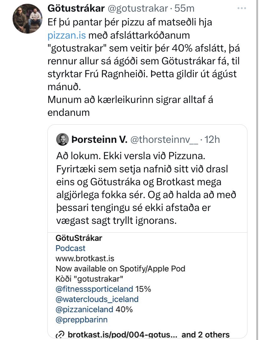 Það þarf ekki að nota afsláttarkóðan þeirra til að styrkja Frú Ragnheiði. 
Langar að benda á að hægt er að hafa samband við þau og leggja sitt af mörkunum án þess að það fari í gegnum þetta☺️ Þeim vantar reglulega föt, tjöld, hlý föt osfrv.