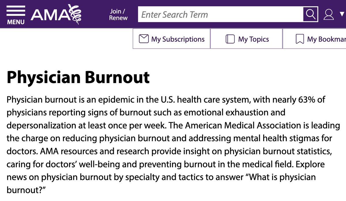 The AMA says 63% of physicians are suffering from 'burnout.' No, they are suffering from the destruction of their profession, their inability to heal when all they do is follow algorithms and serve as billing clerks. They experience grief, shame and remorse. Get rid of…