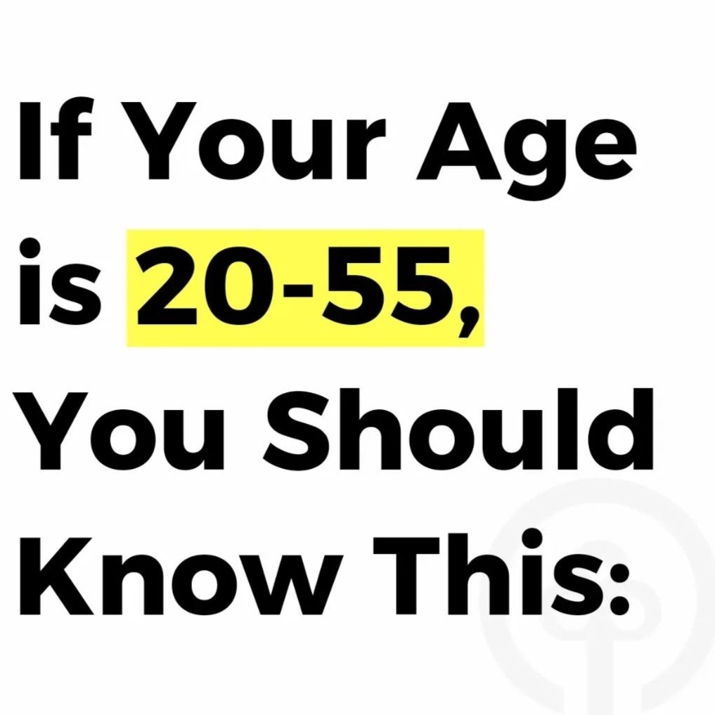 powerbeastt's tweet photo. If Your Age is 20-55, You Should Know This:

//Thread// https://t.co/Zl75n9Dwaq