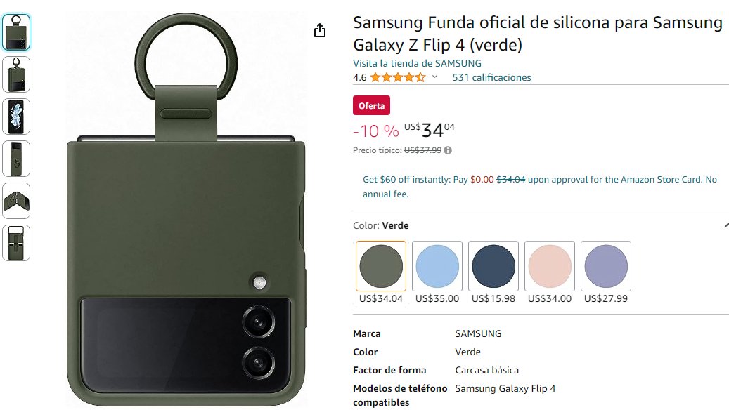 #Samsung Official  Silicone Ring Case - #amazon Galaxy Z Flip 4 - (Green) amzn.to/3OnJWX8