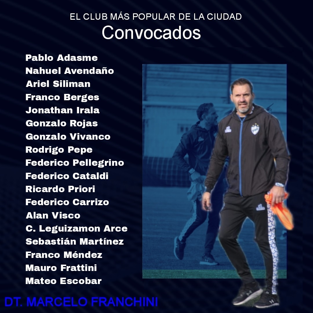 PrensaMidland's tweet image. #Fútbol #Fecha30

Convocados para visitar a JJ. 

Hoy 15:30hs el #Funebrero se medirá con @JJUrquiza  en condición de visitante  y estos son los jugadores citados por el DT Marcelo Franchini 

#VamosMidland ⚪💙⚪