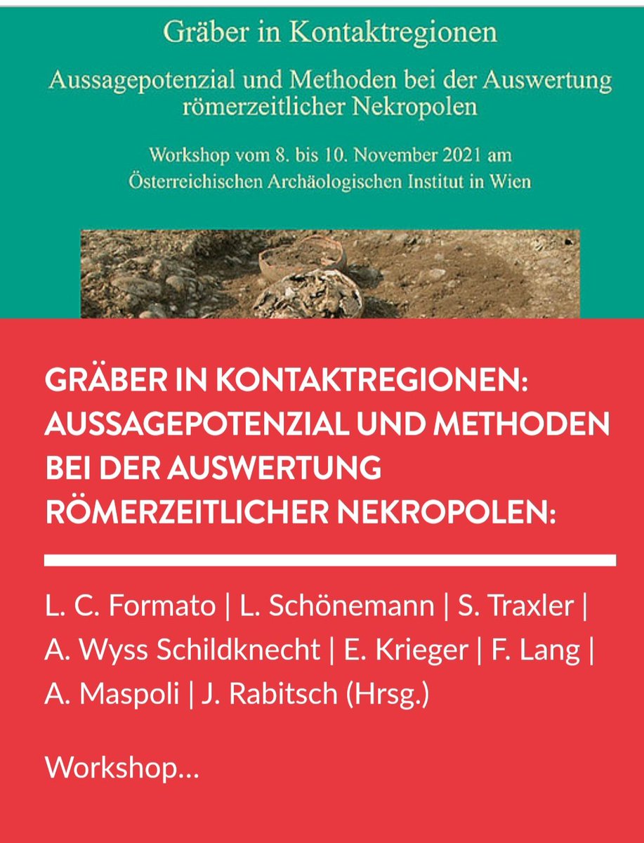 ClaraFormato's tweet image. Eine weitere Neuerscheinung unter Mitarbeit des #oeai, Römische Nekropolen im Fokus aktueller Forschungen! zenon.dainst.org/Record/0030427…