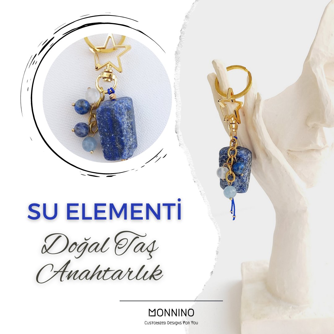 monninostore's tweet photo. Anahtarlık | Su Elementi 💧

Su elementi, ♋️ #Yengeç, ♏️ #Akrep ve ♓️ #Balık burcunu yönetir.

Su Elementi Anahtarlık Tasarımımız, su elementini dengeleyen #Akuamarin , #LapisLazuli , #Sodalit ve #Selenit doğal taşları ile tasarlanmıştır.

#Monnino #CustomizedDesignsForYou https://t.co/2gkaIL2QDm