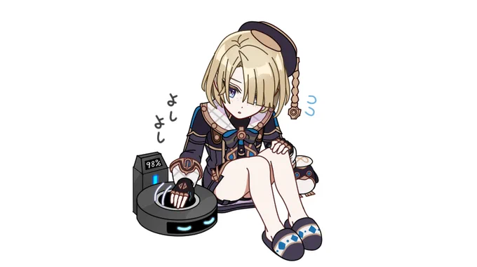 掃除機を元気づけてるフレミネ(掃除機は捏造)#Freminet #フレミネ #GenshinImpact #原神