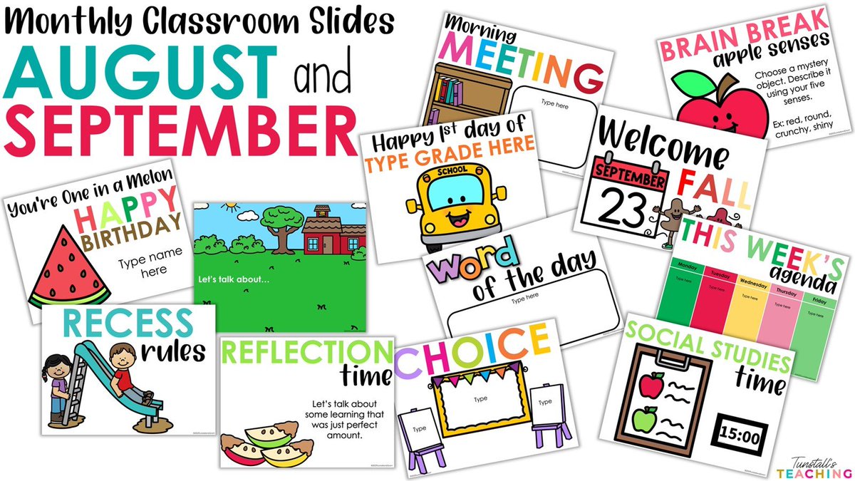 Monthly digital slides for the classroom. Daily tasks are seasonal, engaging, and easily managed. bit.ly/43ANMBS