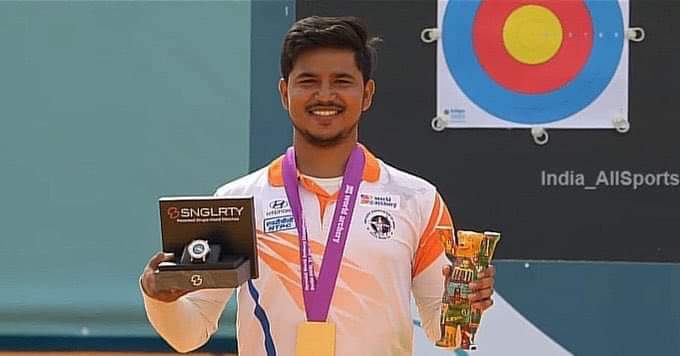 MajorSimhan's tweet image. Hearty congratulations Ojas Devtale for clinching individual gold at Archery World Championship, making history as the first Indian to secure men&apos;s compound bow gold.

#ArcheryWorldChampionships2023 #Berlin2023 #OjasDevtale