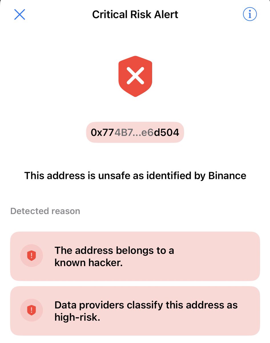 connectwithtola's tweet photo. Last night around 10:17 PM, I narrowly escaped a potentially devastating loss of $35k worth of BNB. It would have been a gargantuan loss if I wasn’t careful. 

Here's what happened:

I needed to send funds to a friend who copied his wallet address from MetaMask BEP 20 chain. Unfortunately, his computer clipboard had been invaded by a virus called crypto shuffle 😱

Read more about crypto shuffle here: https://t.co/y6JLzDaTWF as published by @Cointelegraph 

The wallet address he copied was completely different from the wallet address sent to me. 

As a usual practice, whenever I want to transact a huge sum of cryptocurrency, I ensure I send or request a smaller amount first. This is a recommended security check. 

When I tried sending $1 to the wallet address provided and carefully reviewed the transaction, I discovered that there was a wallet security breach and that saved me from what would have been a fatal accident. 

Let me also thank @binance and @TrustWallet for the advanced security features deployed on the Trust Wallet application.

Remember, it's crucial to stay vigilant and cautious when initiating a cryptocurrency transaction. 

TIPS:

📌 Double-check wallet addresses

📌 Use reputable wallets like Trust Wallet

📌 Enable security notifications

God no go shame us ooo.